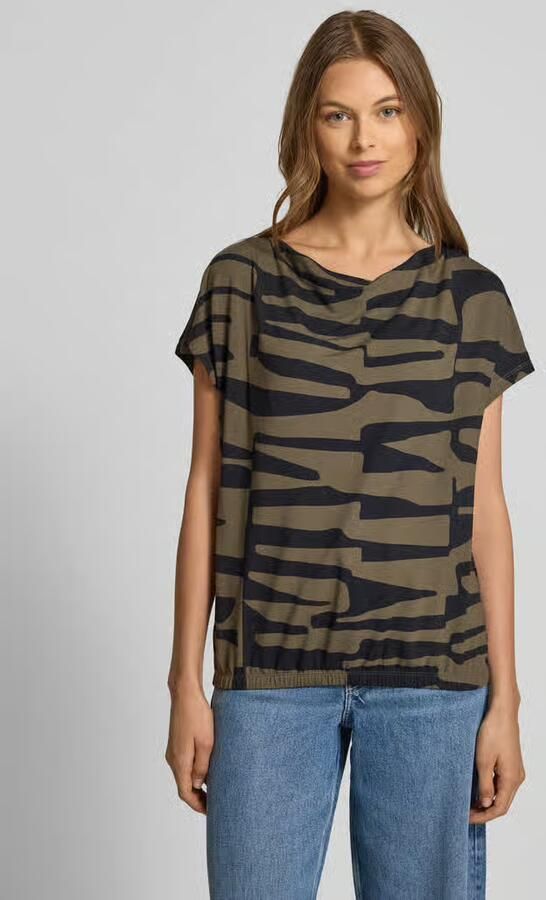 Opus T-shirt met cascadehals model 'Sapaya' - Foto 2