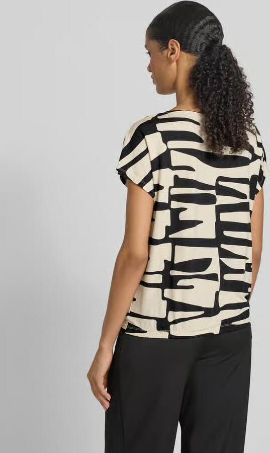 Opus T-shirt met cascadehals model 'Sapaya'