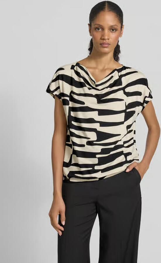 Opus T-shirt met cascadehals model 'Sapaya' - Foto 2