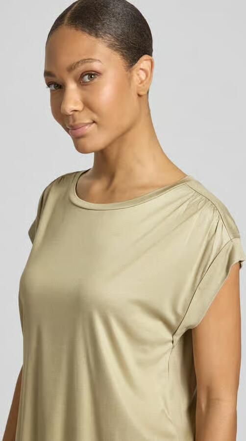 Opus T-shirt met gefixeerde mouwomslag model 'Sosilla'
