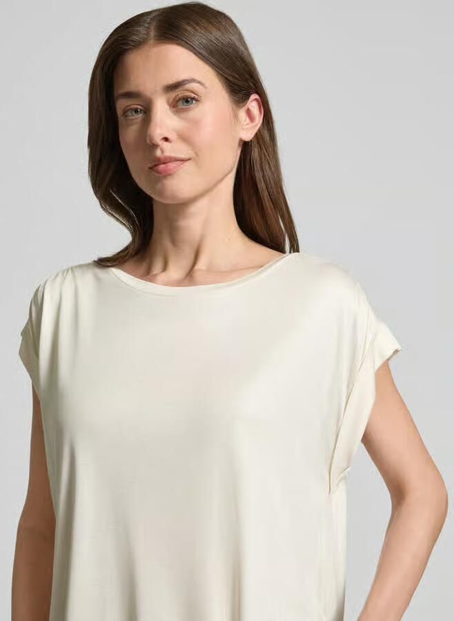 Opus T-shirt met gefixeerde mouwomslag model 'Sosilla'
