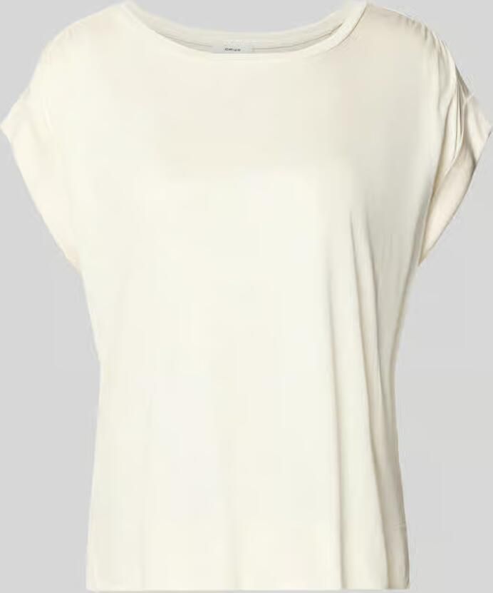 Opus T-shirt met gefixeerde mouwomslag model 'Sosilla' - Foto 2