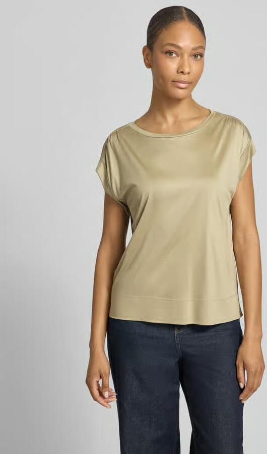 Opus T-shirt met gefixeerde mouwomslag model 'Sosilla' - Foto 3