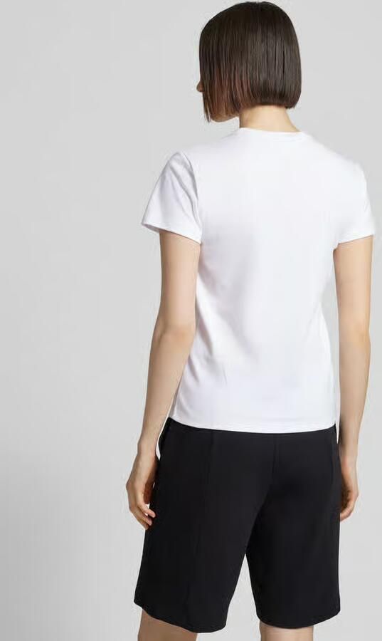 Opus T-shirt met geribde ronde hals model 'Samun' - Foto 4