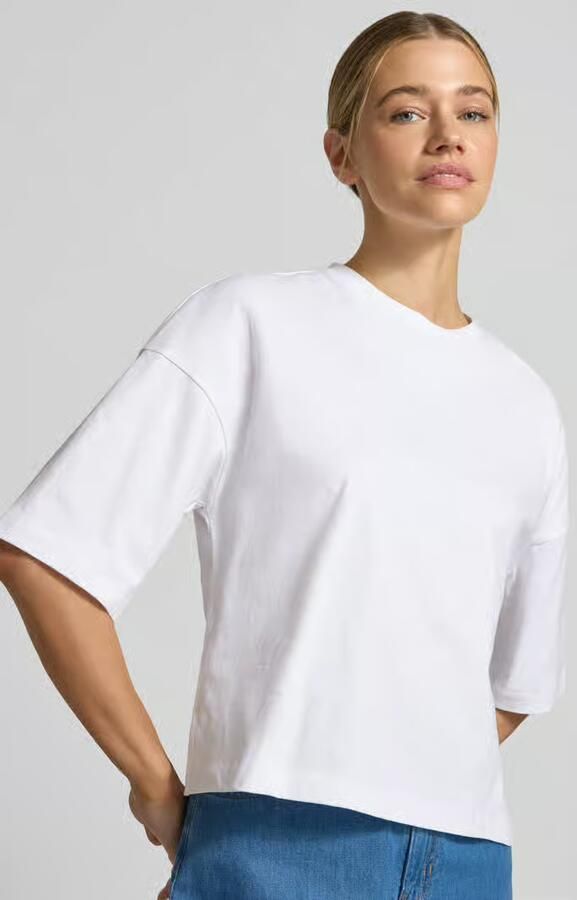 Opus T-shirt met overgeslagen schouders model 'Sarenzi'