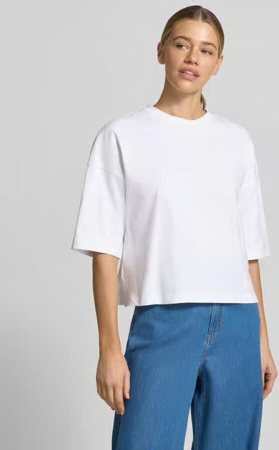 Opus T-shirt met overgeslagen schouders model 'Sarenzi' - Foto 3