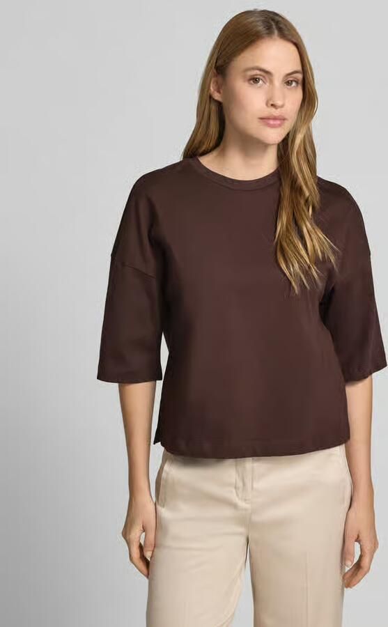 Opus T-shirt met overgeslagen schouders model 'Sarenzi' - Foto 2