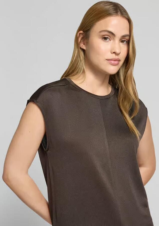 Opus T-shirt met ronde hals model 'Slummi'