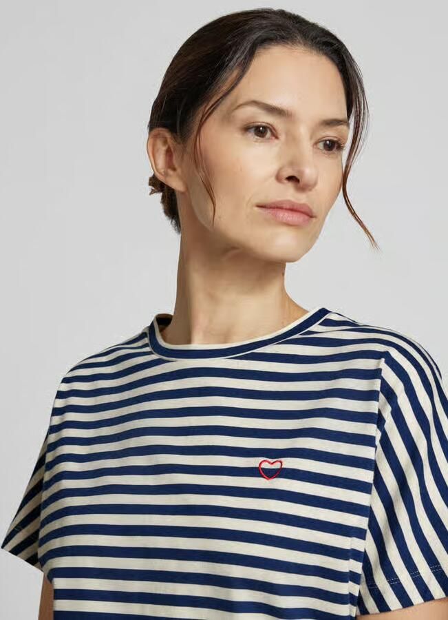 Opus T-shirt met streepmotief model 'Salentine stripe'