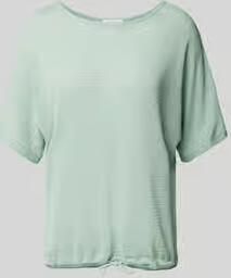 Opus T-shirt met structuurmotief model 'Saronji' - Foto 3