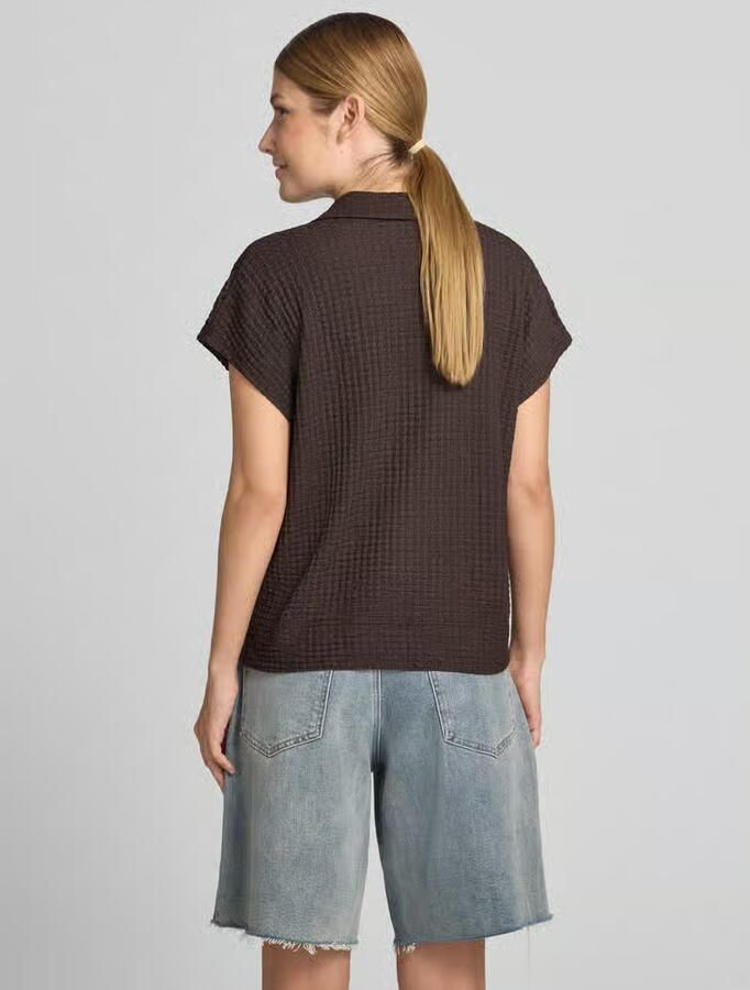 Opus T-shirt met structuurpatroon en V-hals model 'Sipin' - Foto 2