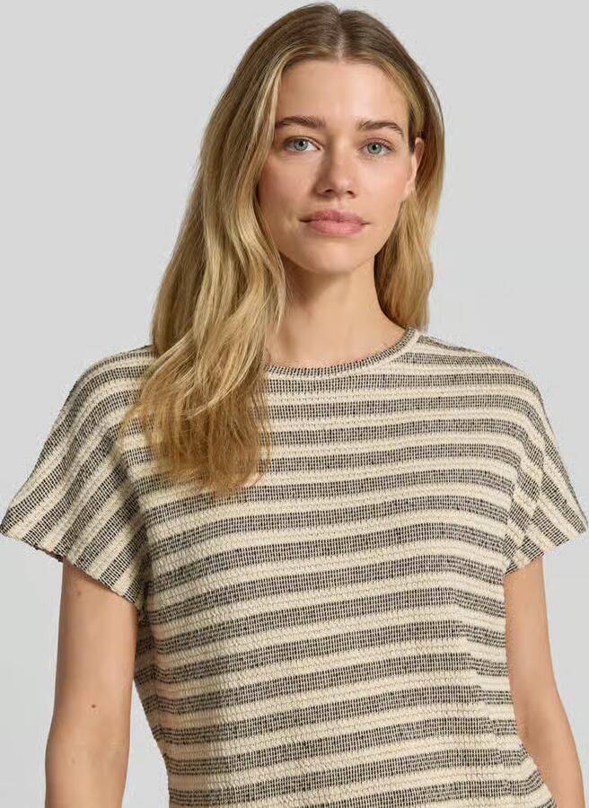 Opus T-shirt met structuurpatroon model 'Sedopa'