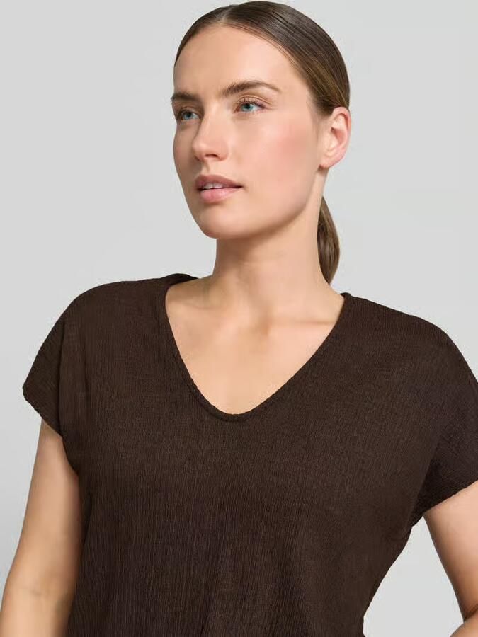 Opus T-shirt met structuurpatroon model 'Sirukus'