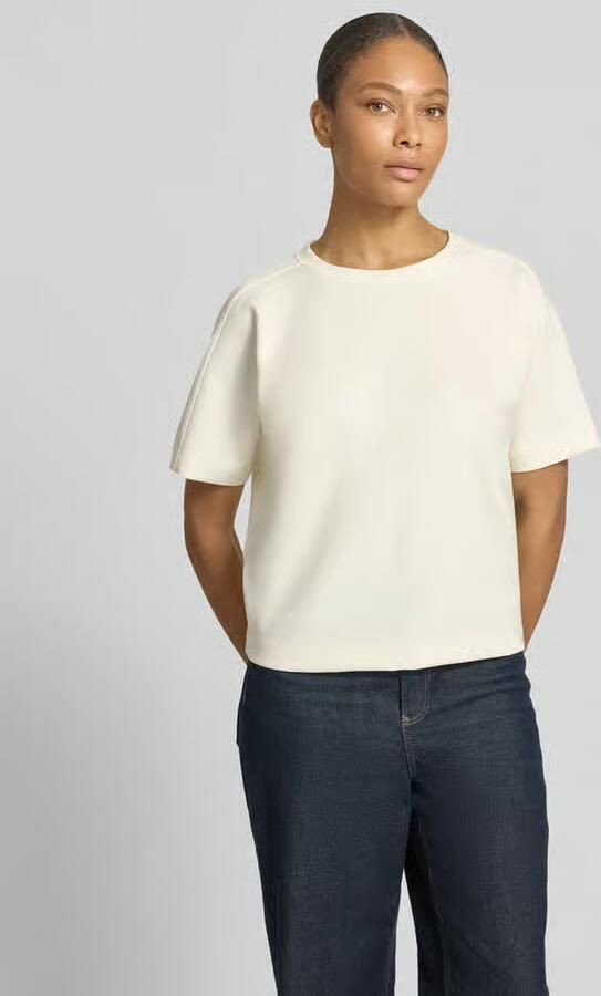 Opus T-shirt van modalmix met ronde hals model 'Gosa' - Foto 3