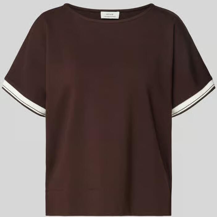 Opus T-shirt van viscosemix met ronde hals model 'Giprep' - Foto 2