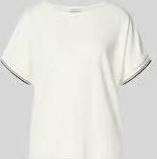 Opus T-shirt van viscosemix met ronde hals model 'Giprep'