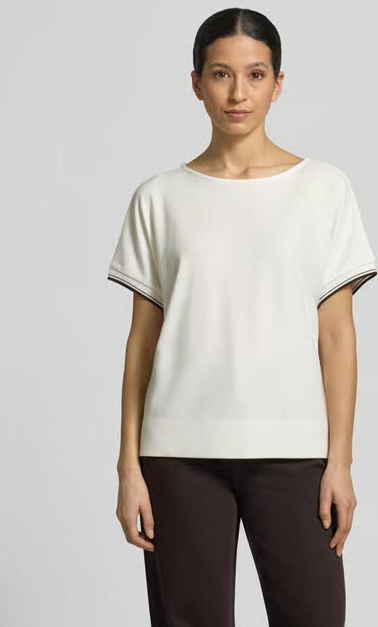 Opus T-shirt van viscosemix met ronde hals model 'Giprep' - Foto 3