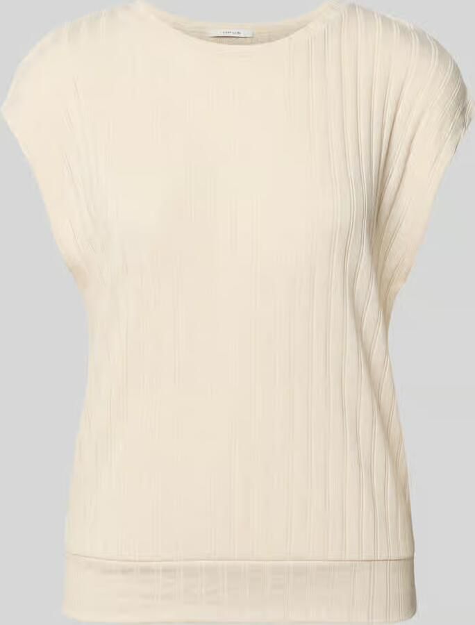 Opus T-shirt van viscosemix met structuurpatroon model 'Sapino' - Foto 2