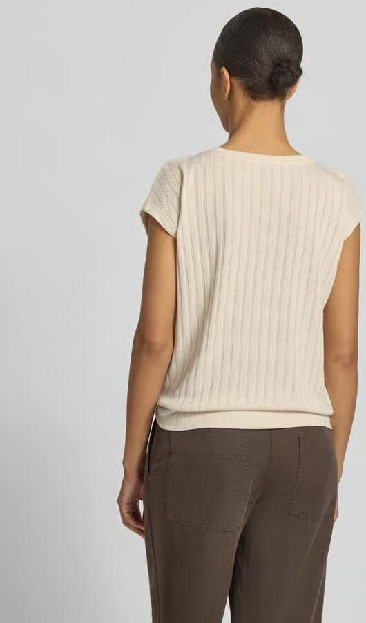 Opus T-shirt van viscosemix met structuurpatroon model 'Sapino' - Foto 3