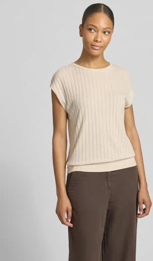 Opus T-shirt van viscosemix met structuurpatroon model 'Sapino' - Foto 4