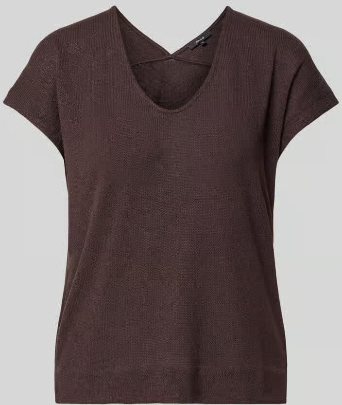 Opus T-shirt van viscosemix met V-hals model 'SIRUKUS' - Foto 2