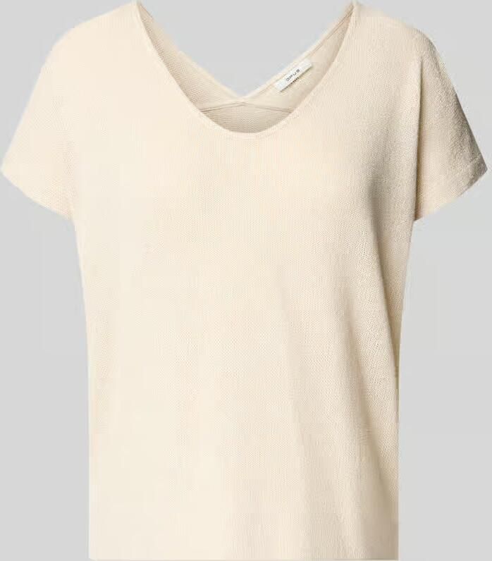 Opus T-shirt van viscosemix met V-hals model 'SIRUKUS' - Foto 2