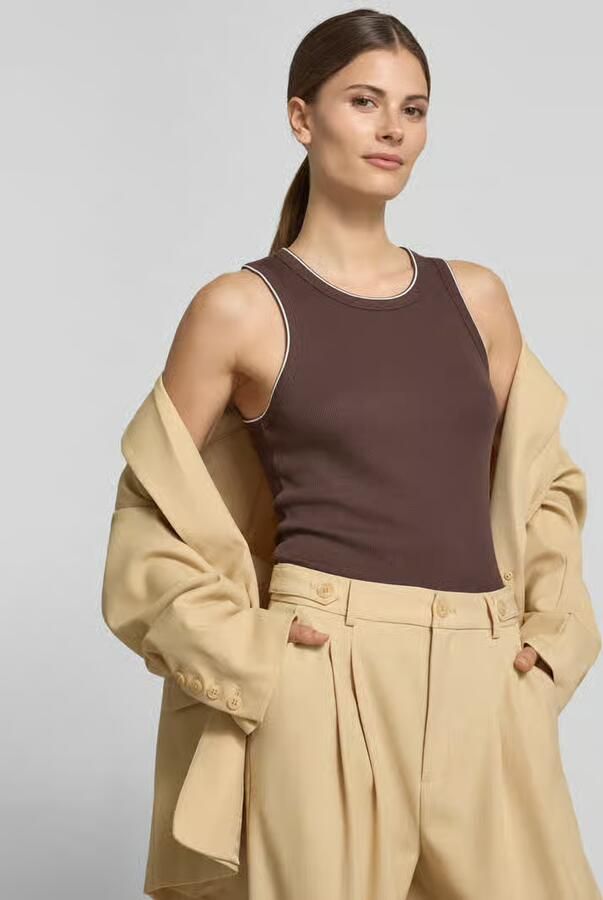 Opus Tanktop in riblook model 'Ilesso springclub'