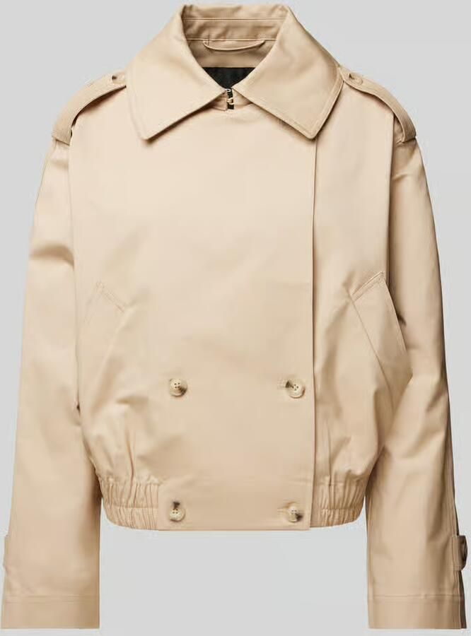 Opus Trenchcoat met steekzakken opzij model 'Hedie' - Foto 5