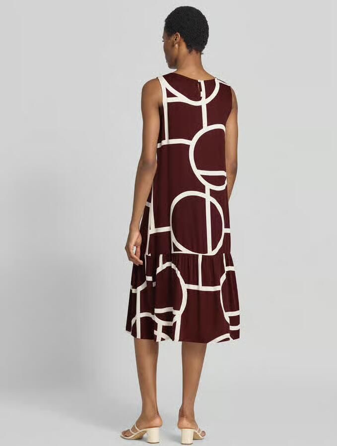 Opus Uitlopend vrijetijdsjurk van pure viscose model 'Wicy atelier'