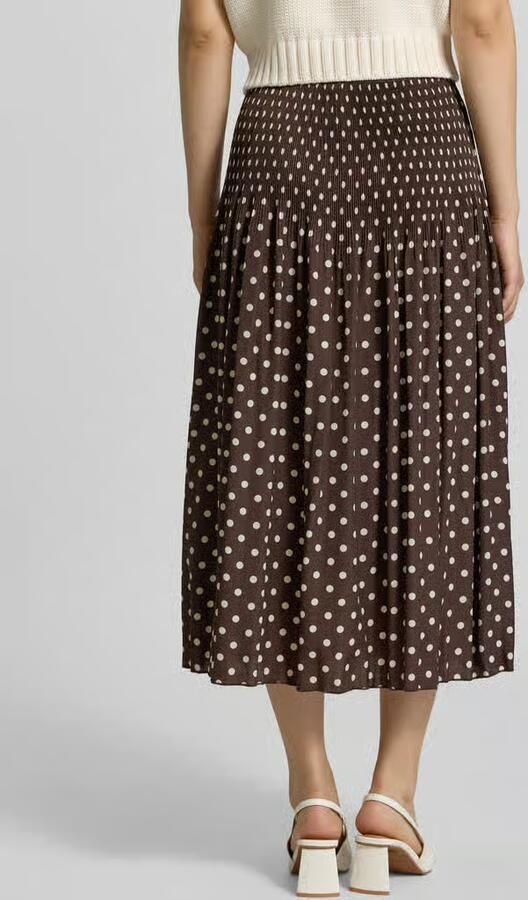 Opus Uitlopende maxi-rok met all-over motief model 'Ribane doty'