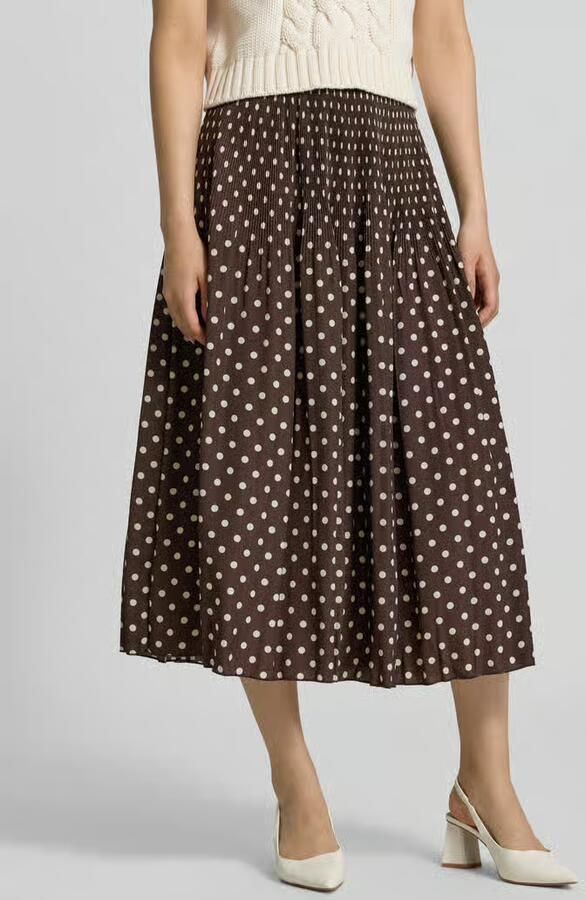 Opus Uitlopende maxi-rok met all-over motief model 'Ribane doty' - Foto 2
