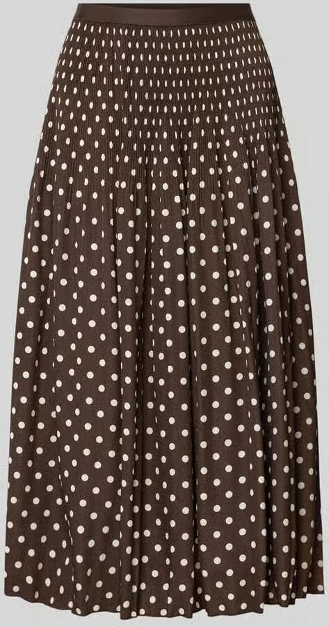 Opus Uitlopende maxi-rok met all-over motief model 'Ribane doty' - Foto 3