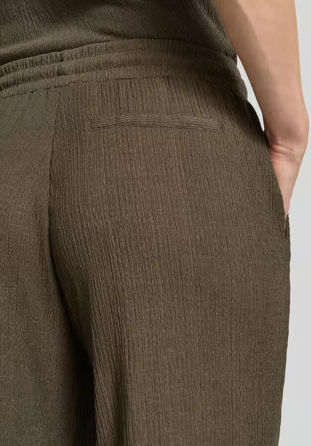 Opus wide fit stoffen broek met structuurpatroon model 'Mileni'