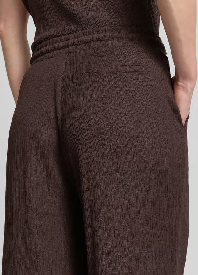 Opus wide fit stoffen broek met structuurpatroon model 'Mileni'