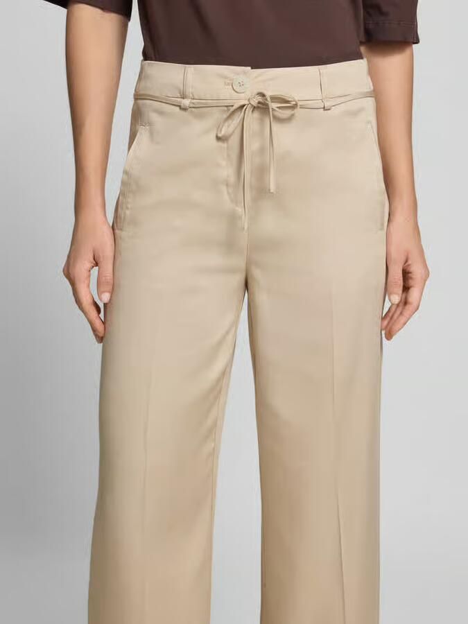 Opus wide leg broek met strikceintuur model 'Meeri bloom'