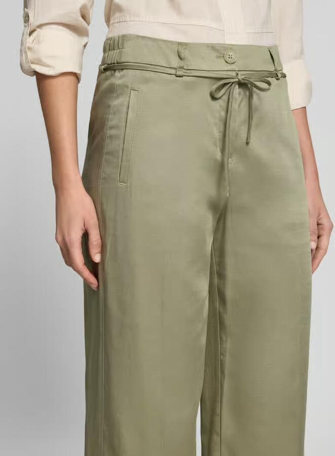 Opus wide leg broek met strikceintuur model 'Meeri bloom' - Foto 2