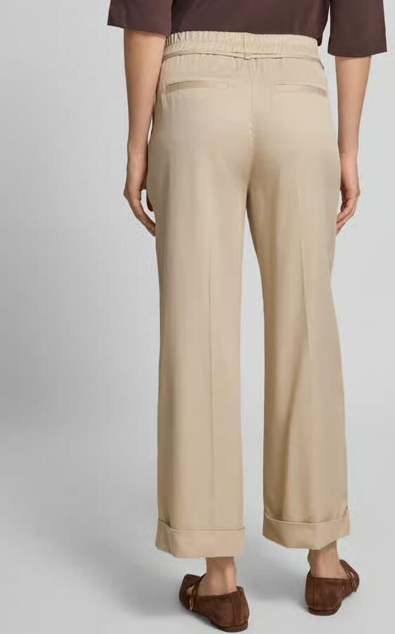 Opus wide leg broek met strikceintuur model 'Meeri bloom'