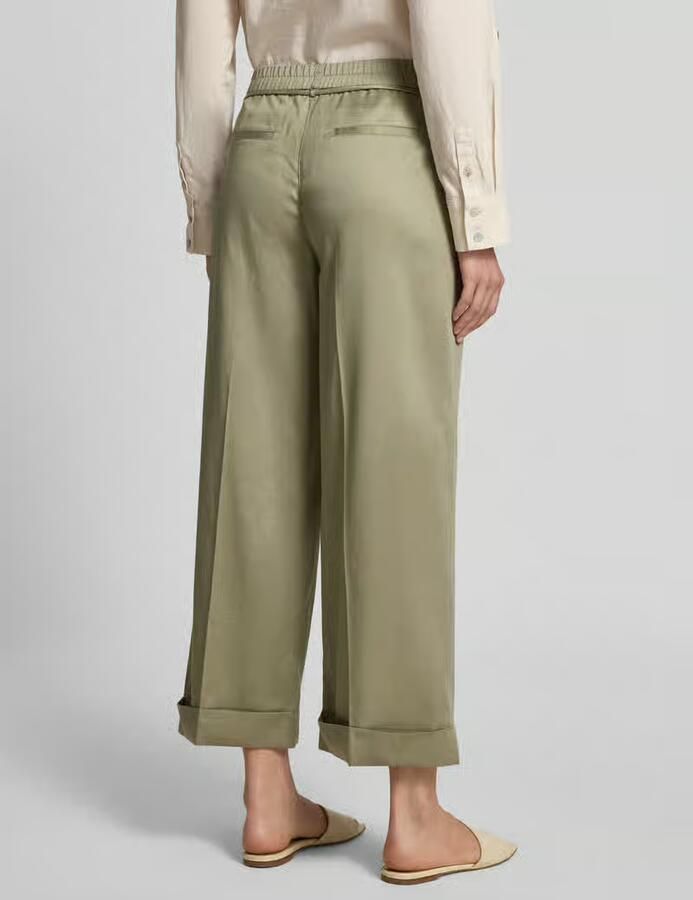 Opus wide leg broek met strikceintuur model 'Meeri bloom' - Foto 2