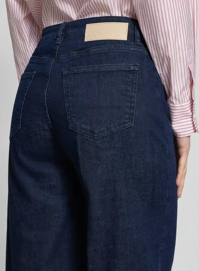 Opus Wide leg jeans met vouwplooien model 'Miva Authentic'