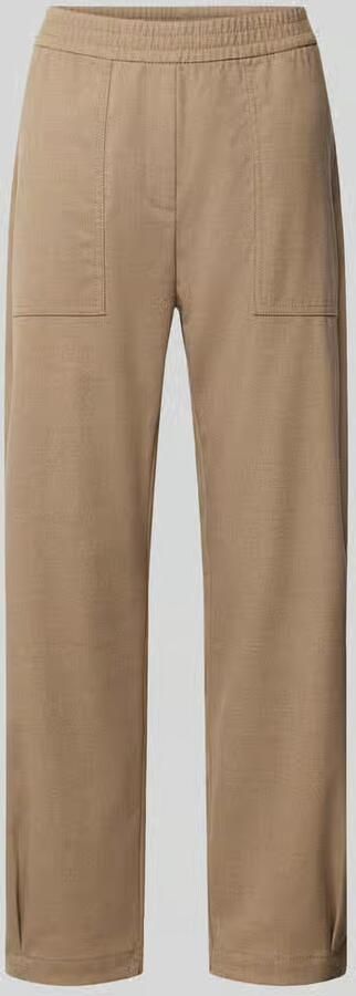 Opus Wijd vallende broek met viscose model 'Myha tradition'