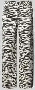 OPUS PANTS Barrel fit jeans met dierenprint model 'Mari Clear Zebra'