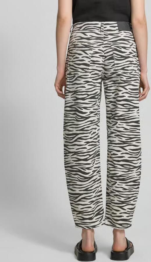 OPUS PANTS Barrel fit jeans met dierenprint model 'Mari Clear Zebra' - Foto 3
