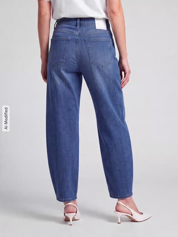 OPUS PANTS Barrel jeans van katoenmix model 'Mari Cosmo' - Foto 2