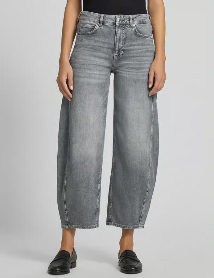 OPUS PANTS Barrel jeans van katoenmix model 'Meni moon' - Foto 3