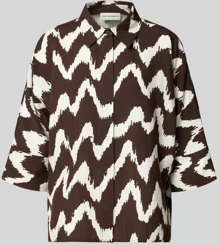 OPUS PANTS Blouse van viscosemix met 3 4-mouw model 'FAWEN' - Foto 2