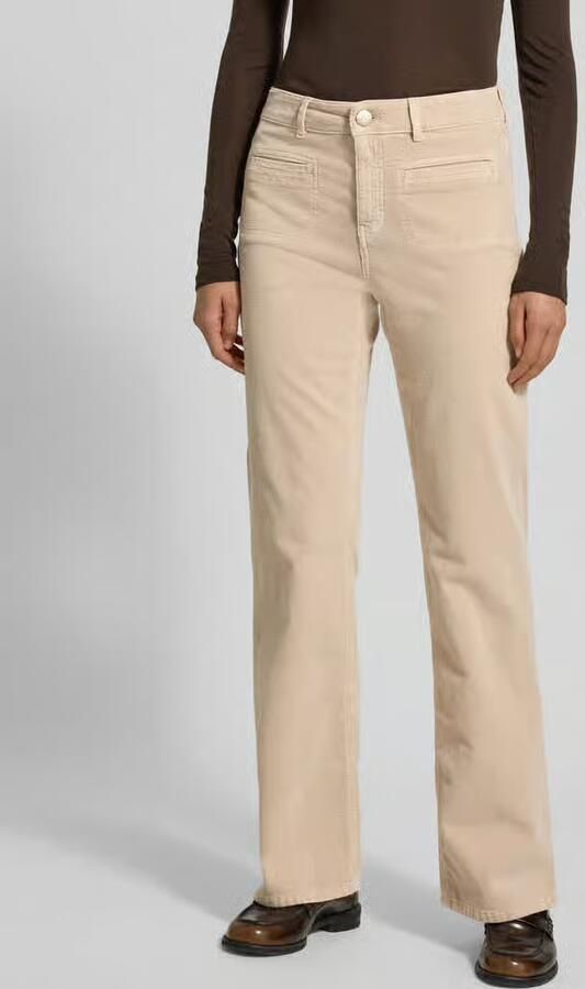 OPUS PANTS Flared fit corduroy broek met klepzakken model 'Melly'
