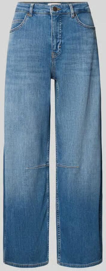 OPUS PANTS High waist barrel jeans met deelnaden