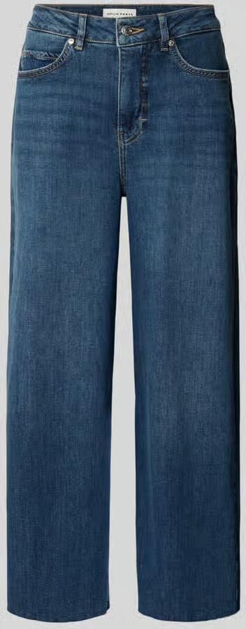OPUS PANTS Jeans in Used-look met franjes model 'Mari mash'