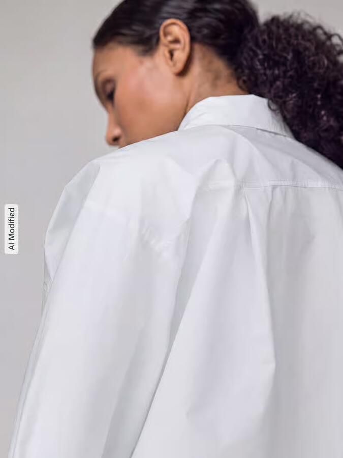 OPUS PANTS Loose fit overhemdblouse van pure katoen model 'Femi'