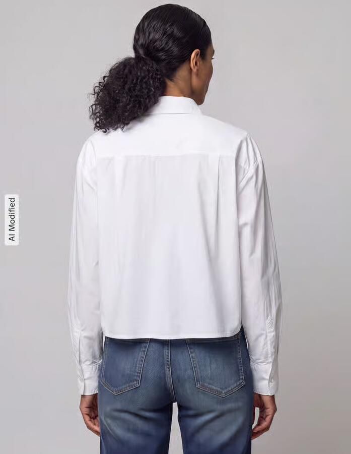 OPUS PANTS Loose fit overhemdblouse van pure katoen model 'Femi' - Foto 2